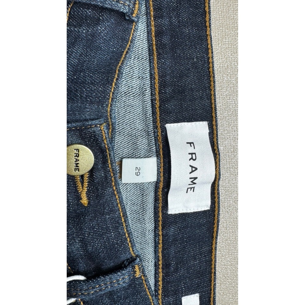 NWT FRAME Le Garcon Crop Jeans Cova Dark Wash Distressed Boyfriend Denim 29 - Picture 3 of 8